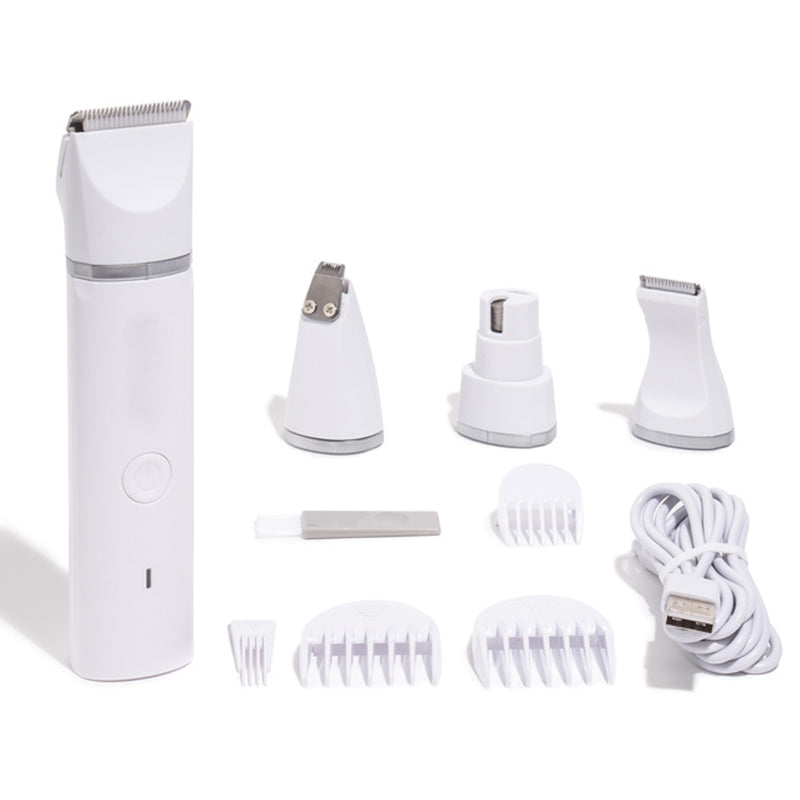 4 in 1 Pet Hair Clipper with 4 Blades Grooming Machine Trimmer & Nail Grinder Professional Haircut For Dogs Cats