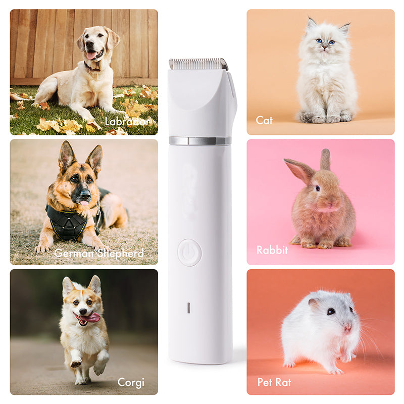 4 in 1 Pet Hair Clipper with 4 Blades Grooming Machine Trimmer & Nail Grinder Professional Haircut For Dogs Cats