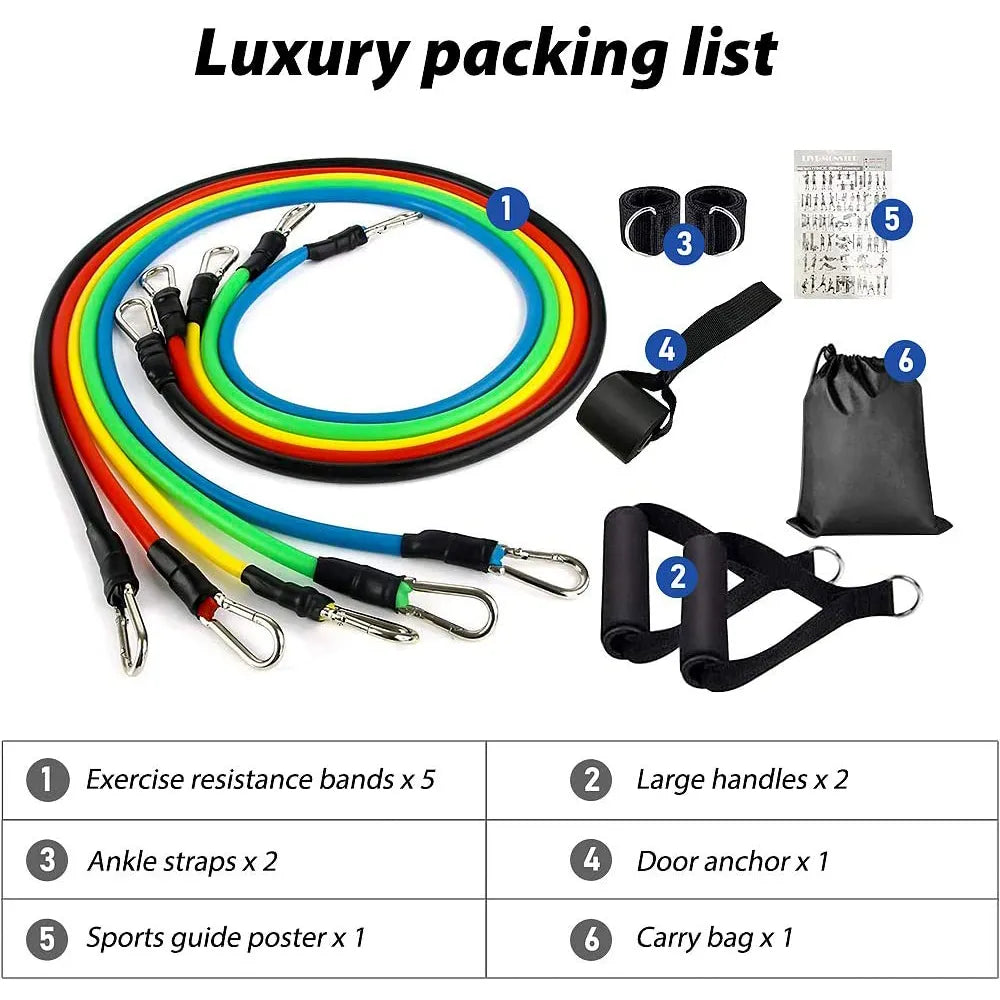 Resistance Bands Set Home Gym Equipment Professional Weight Training Fitness