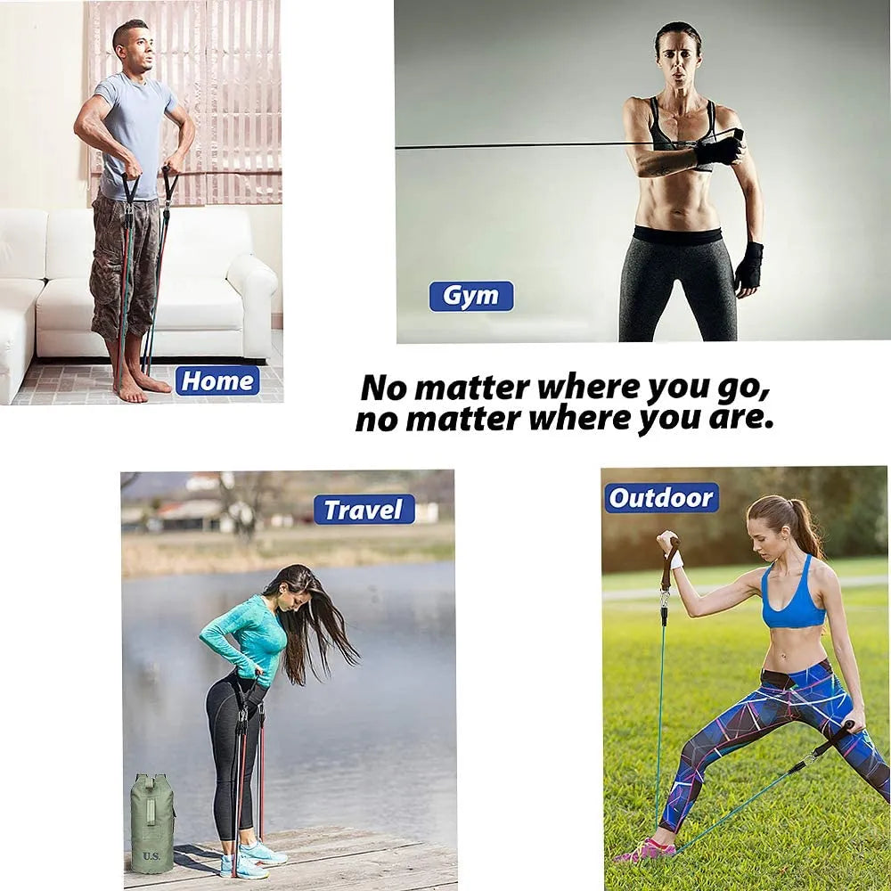 Resistance Bands Set Home Gym Equipment Professional Weight Training Fitness