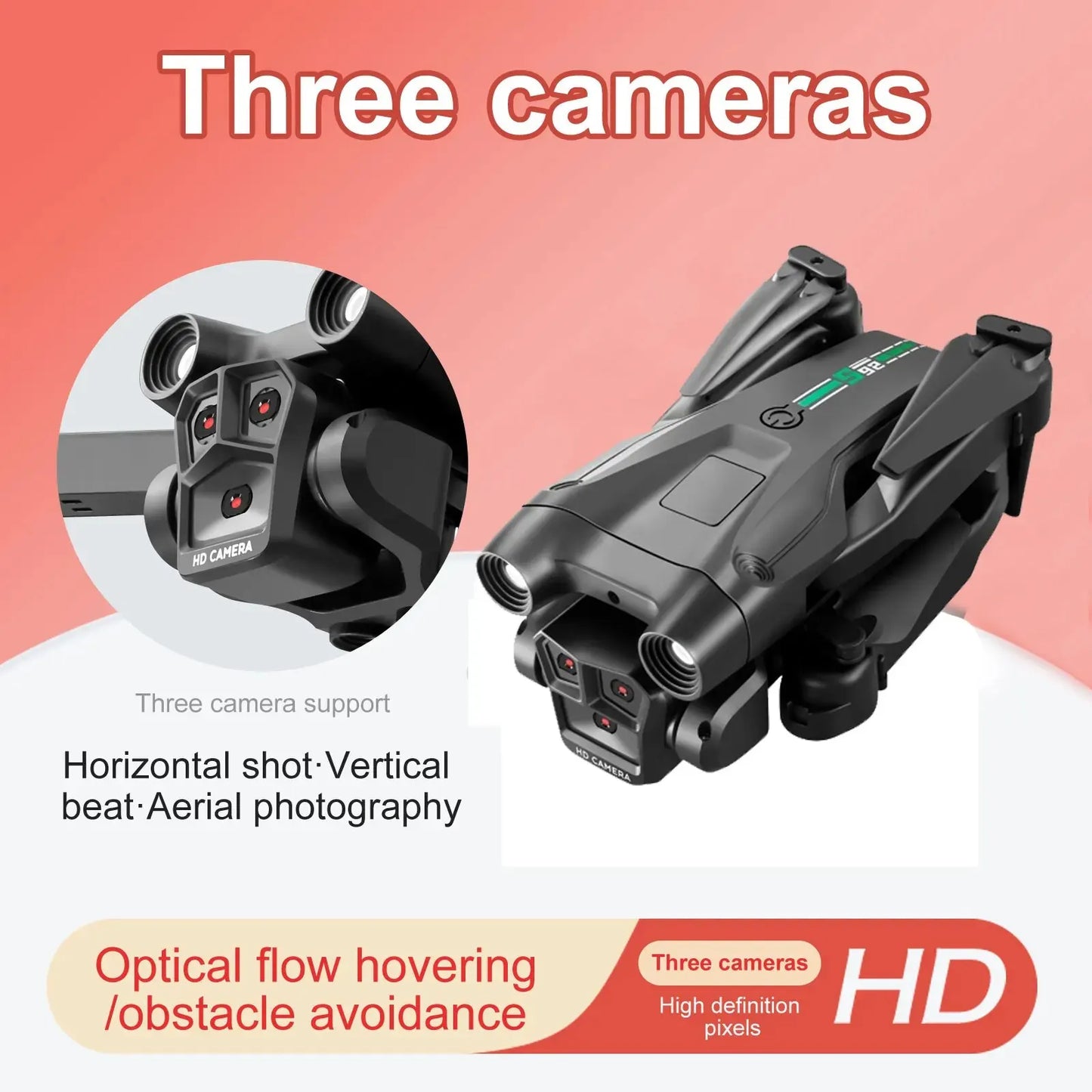 S92 HD 4K Drone with High Grip, Foldable