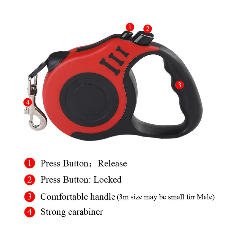 Automatic Retractable Durable Nylon Dog Leash