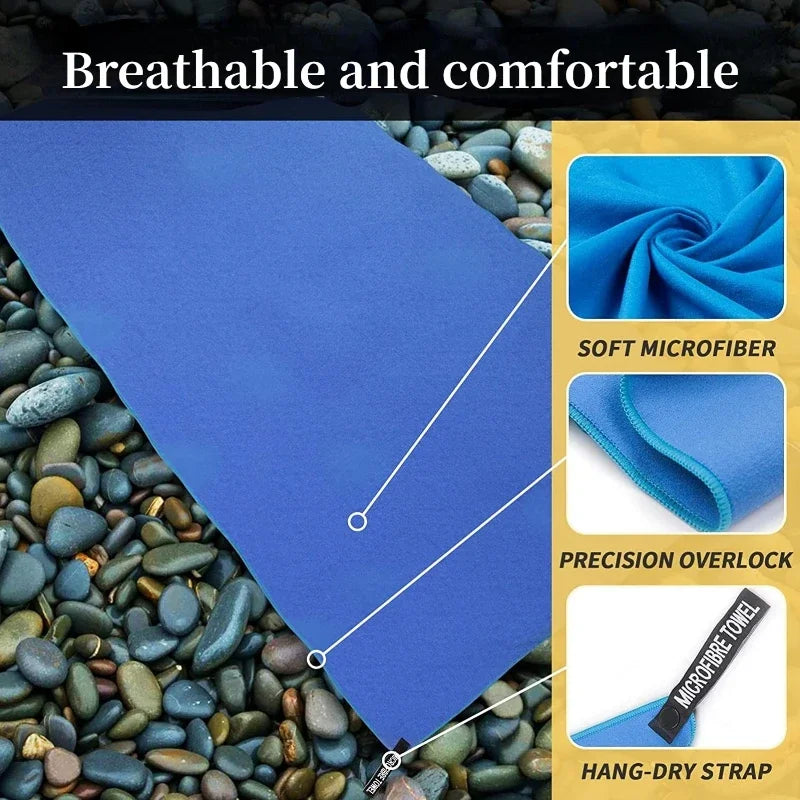 1 PC Sports Microfiber Quick Dry Pocket Towel Portable Ultralight Absorbent