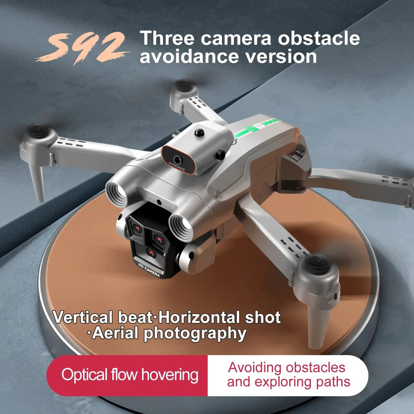 S92 HD 4K Drone with High Grip, Foldable