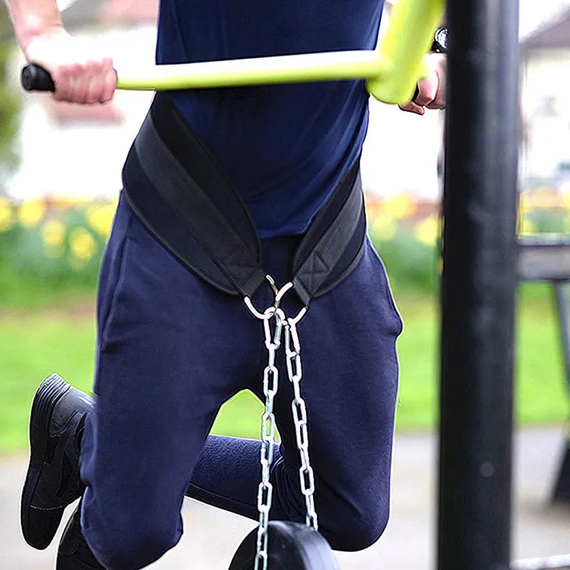 Thicken Weight Lifting Belt With Chain Dipping Belt