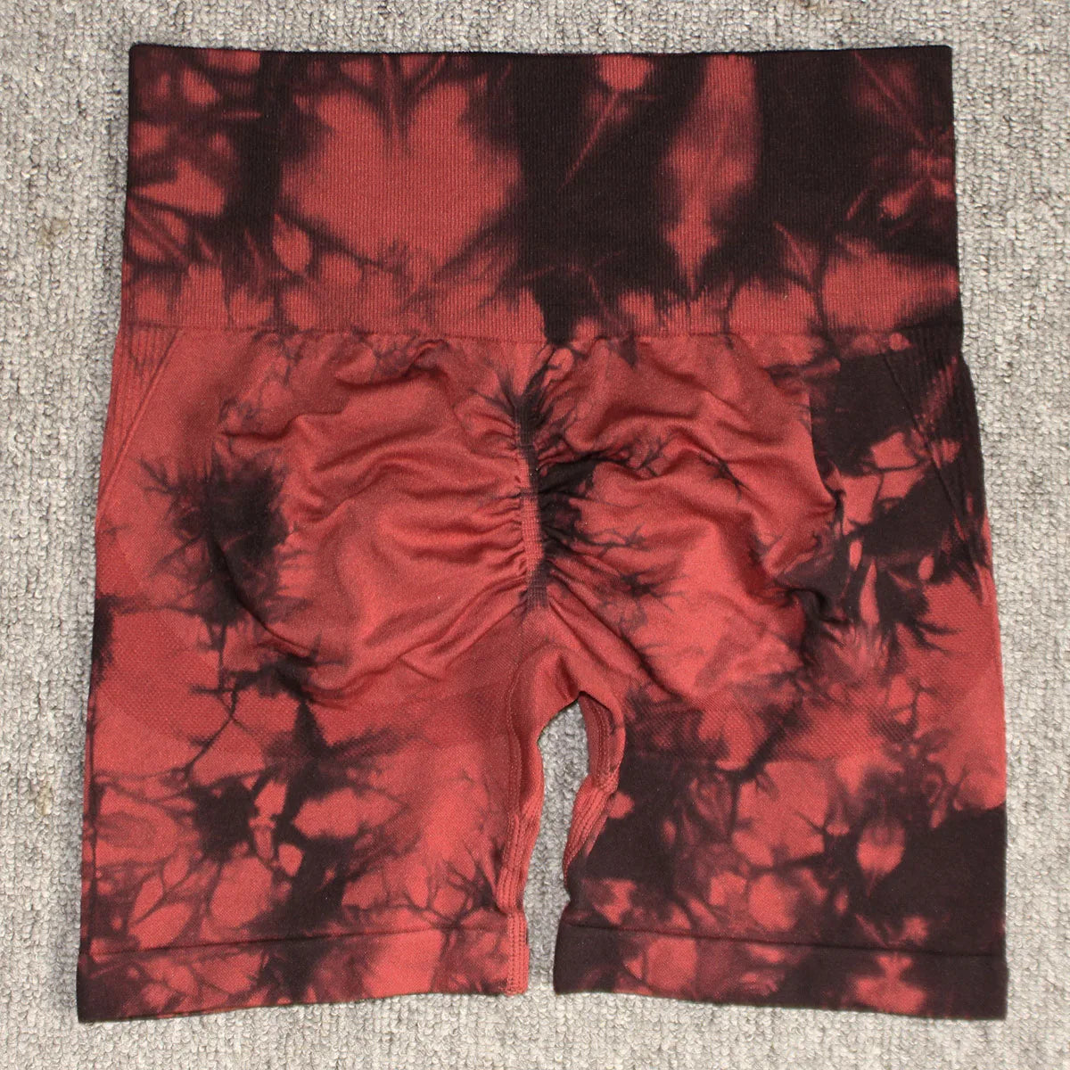 Seamless Tie Dye Sport Shorts For Women High Waisted