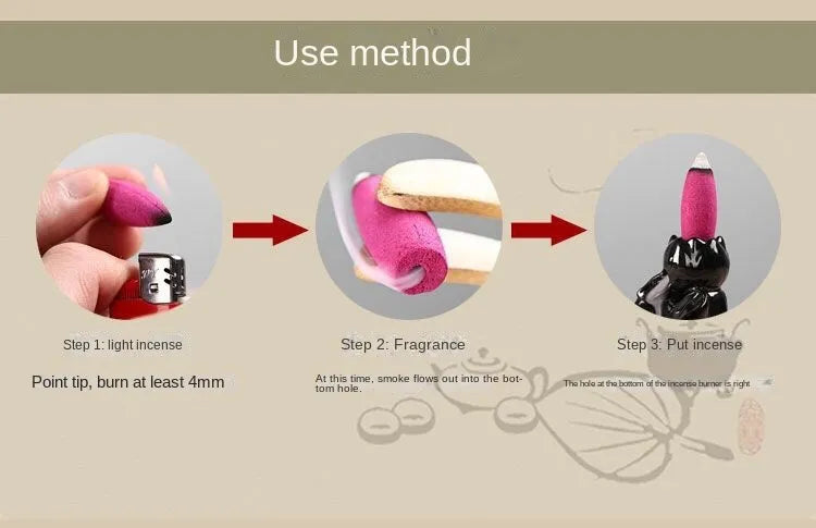 Mountain River Waterfall Incense Burner