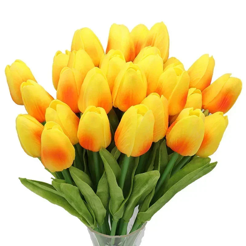 3/5PCS Tulip Artificial Flowers Real Touch Bouquet Fake Flowers Decoration