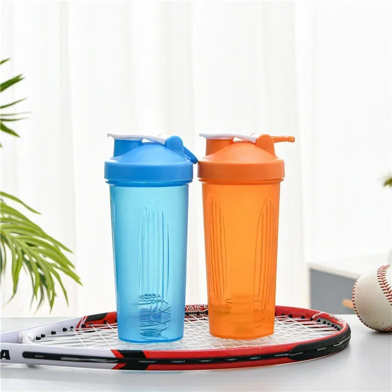600ml Portable Protein Powder Shaker Bottle Leak Proof Water Bottle.
