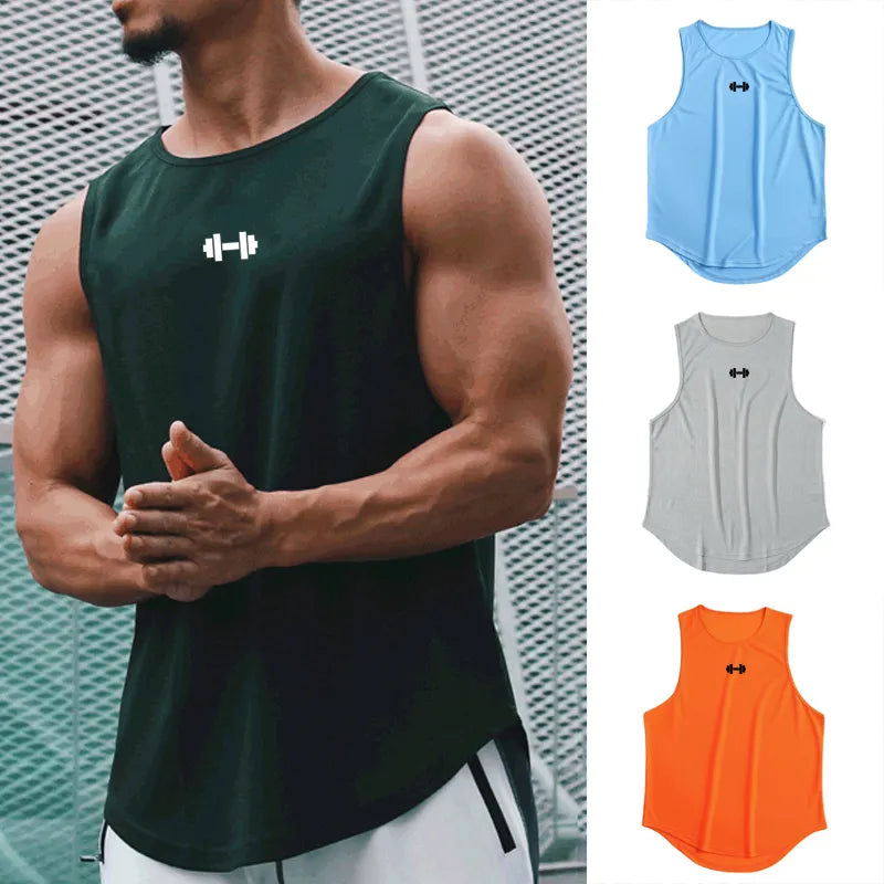 Tank Top Men's Gym Fitness Training Quick Dry Silm Fit Sleeveless Shirts