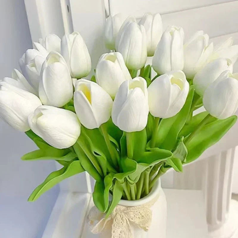 3/5PCS Tulip Artificial Flowers Real Touch Bouquet Fake Flowers Decoration