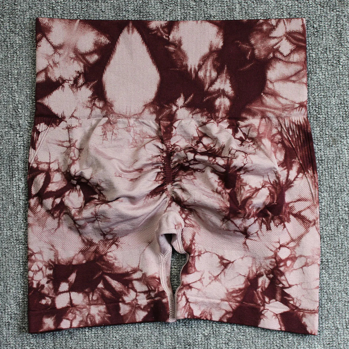 Seamless Tie Dye Sport Shorts For Women High Waisted