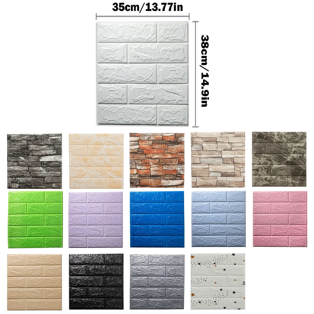25pcs 3D Wall Stickers Self Adhesive Wallpaper Panel Home Decor