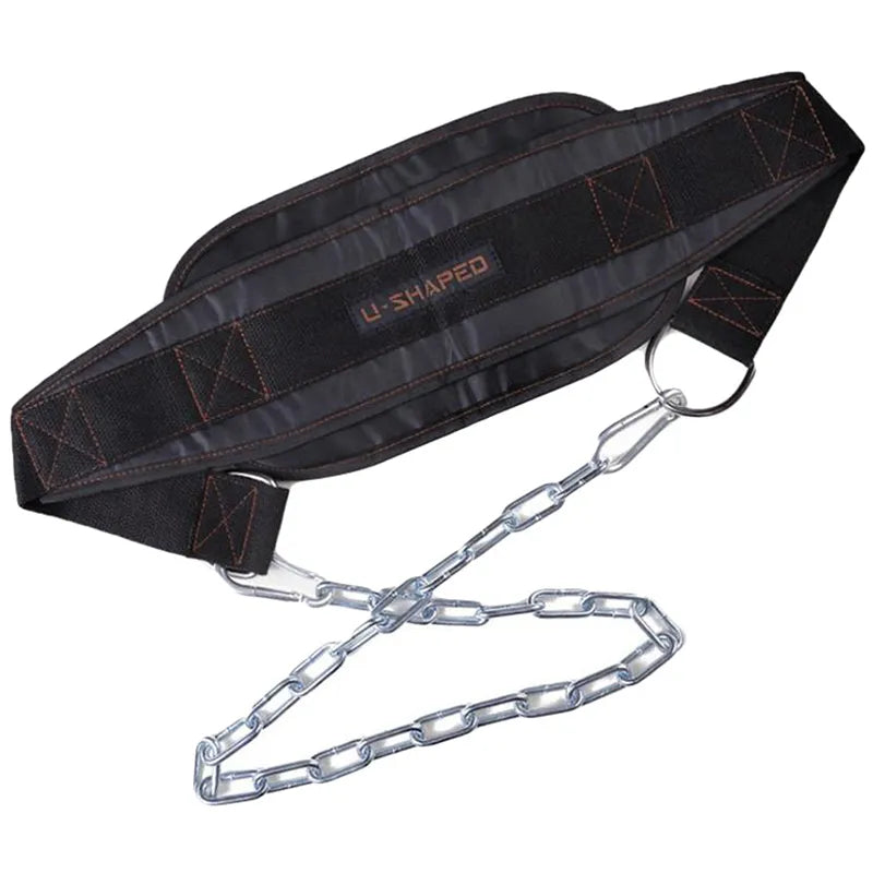 Thicken Weight Lifting Belt With Chain Dipping Belt