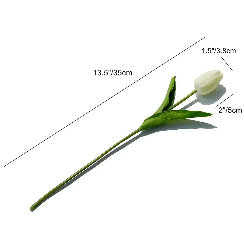 3/5PCS Tulip Artificial Flowers Real Touch Bouquet Fake Flowers Decoration