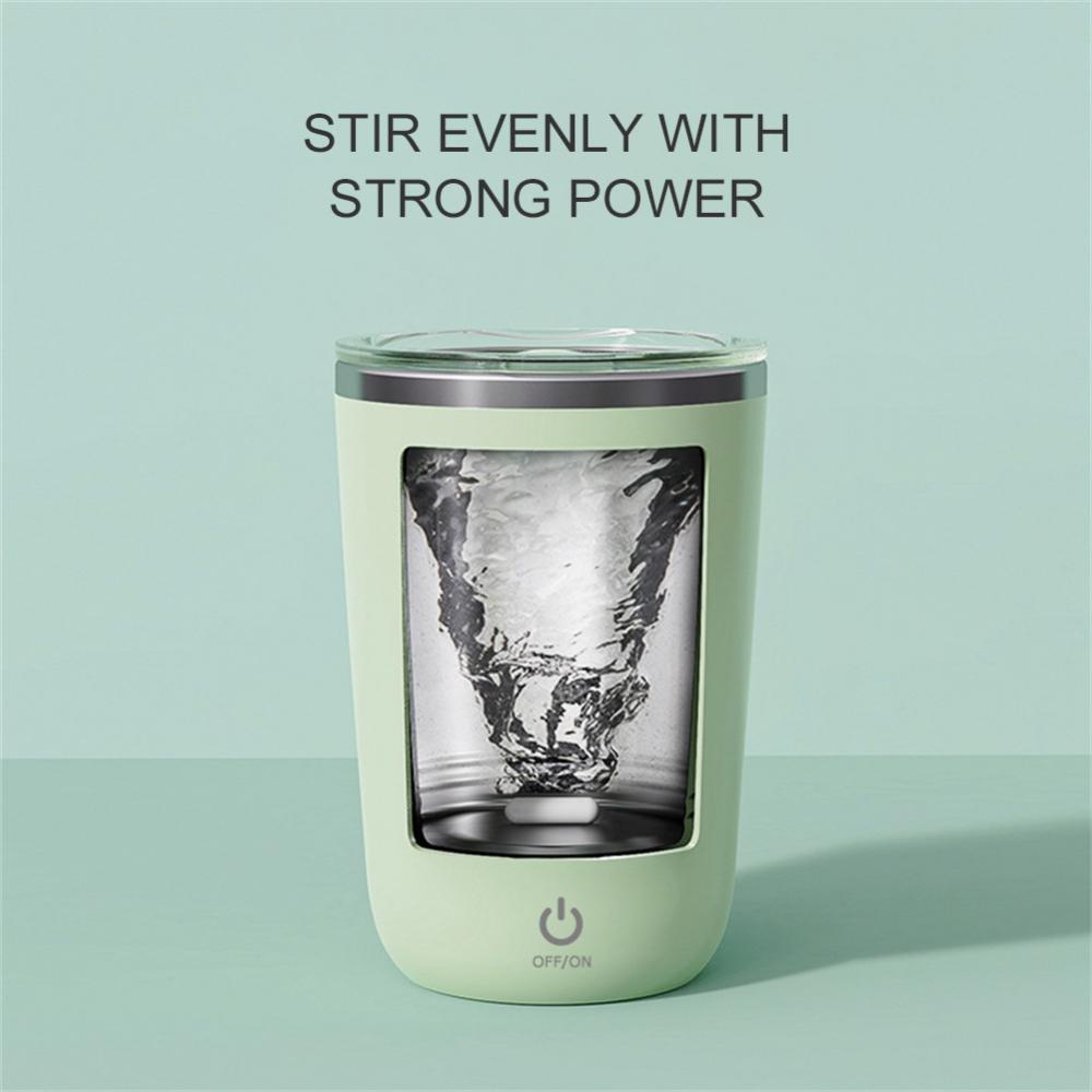 350ml Automatic Self Stirring Mug Coffee Milk Juice Mixing Cup Electric Stainless Steel