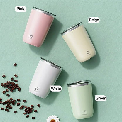 350ml Automatic Self Stirring Mug Coffee Milk Juice Mixing Cup Electric Stainless Steel