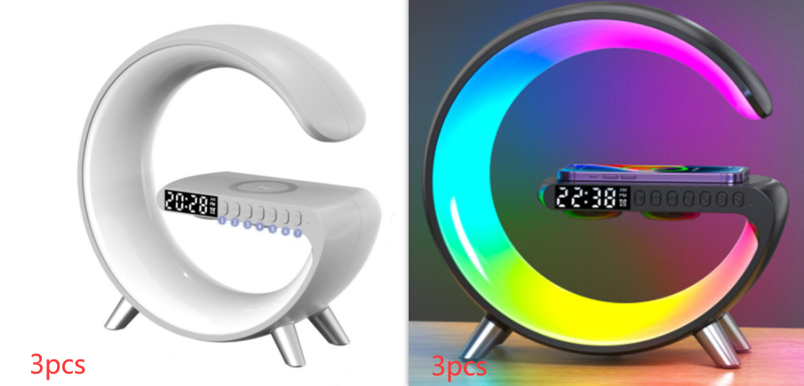 New Intelligent G Shaped LED Lamp Bluetooth Speaker Wireless Charger