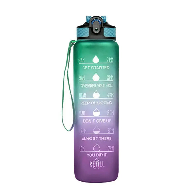 1 Liter Motivational Sport Water Bottle Leakproof