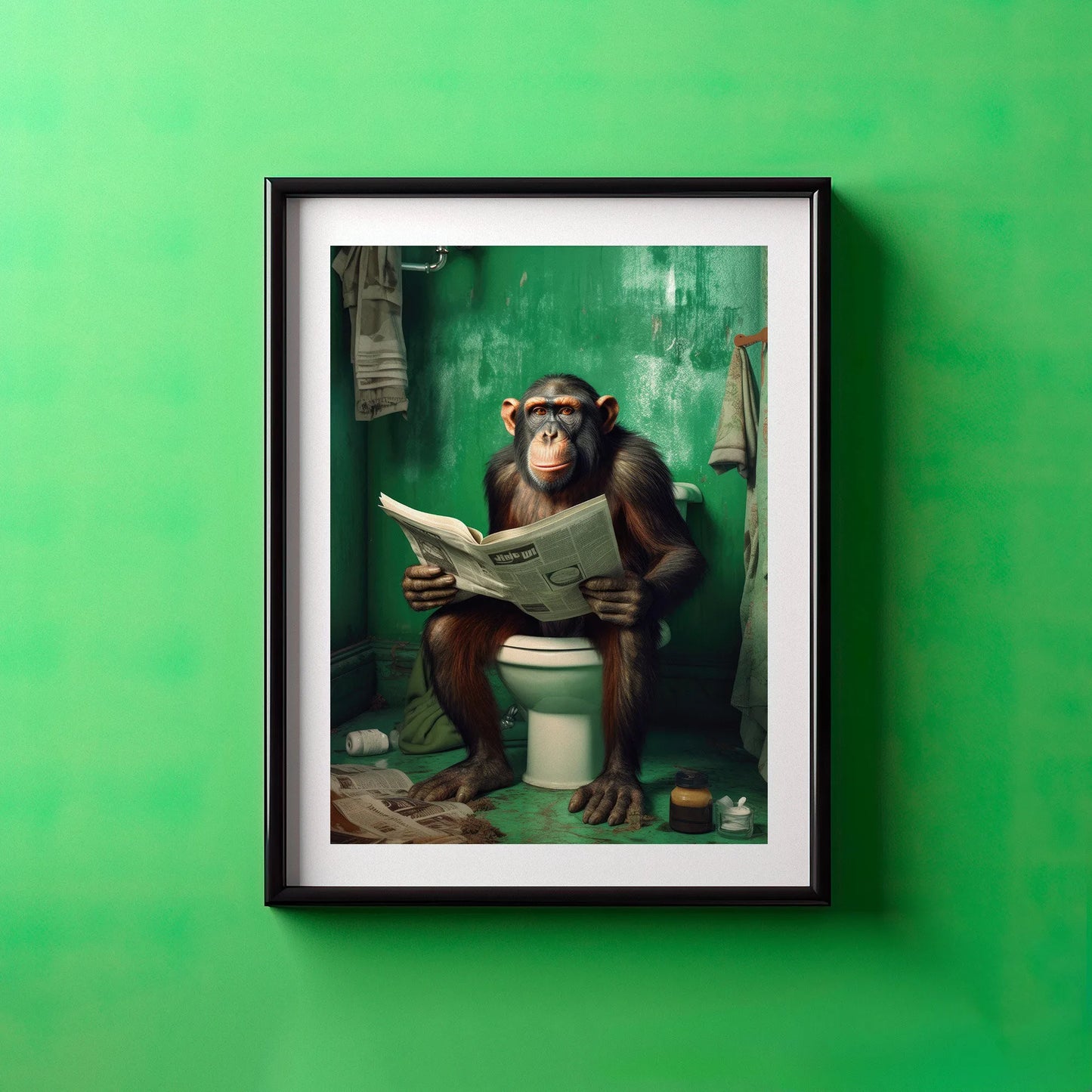 Chimpanzee Cat Dog Animal Funny Series Wall Art