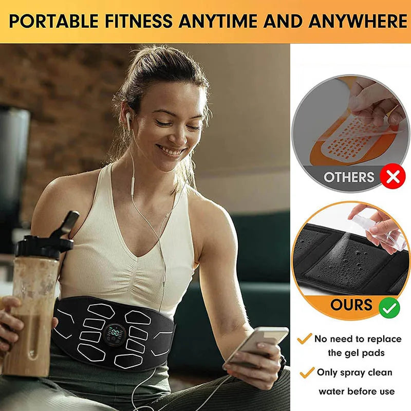 Electronic Abs Muscle Stimulator Waist Trimmers Abdominal Toning Belt