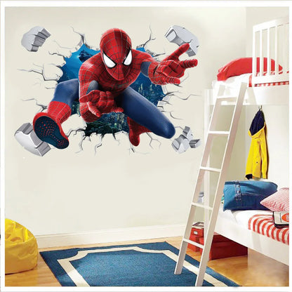 Spiderman, Captain America, Hulk Heroes Wall Stickers For Kids Room