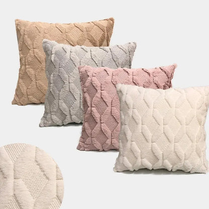 Soft Decor Plush Pillow Cozy Cushion Cover 45x45cm