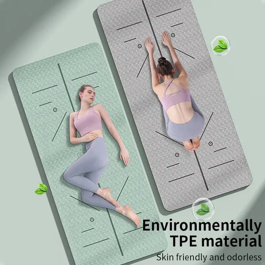 Yoga Mat Non Slip, Eco Friendly Fitness Exercise Mat with Carrying Strap