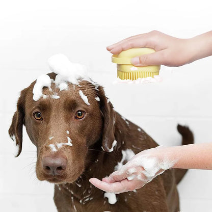 Bathroom Puppy Big Dog Cat Bath Massage Gloves Brush Soft Safety Silicon